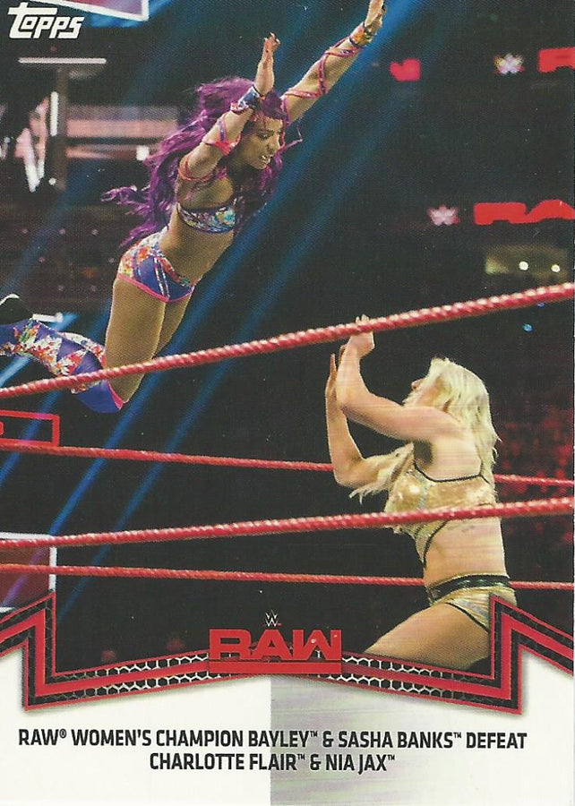WWE Topps Women Division 2018 Sasha Banks RAW-8 trading card PW Catalog