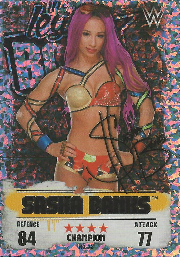 WWE Topps Slam Attax Takeover 2016 Sasha Banks Gold Champion #13
