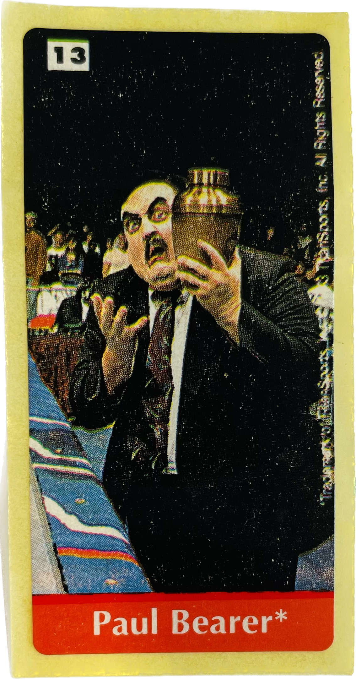 WWF Dunkin Bubble Gum Stickers (1993) No. 13 Paul Bearer PW Catalog