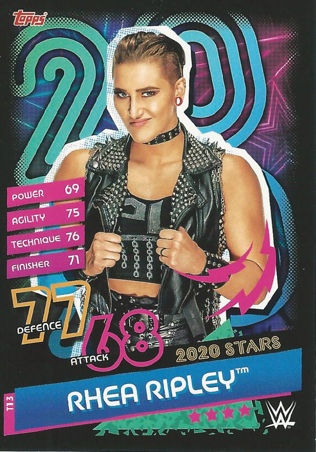 WWE Topps Slam Attax Reloaded 2020 Rhea Ripley T13 trading card PW Catalog