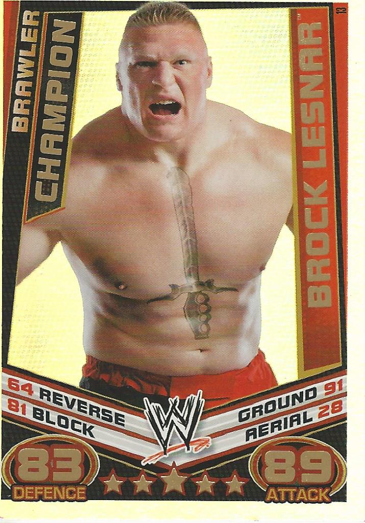 WWE Topps Slam Attax Rebellion 2012 Brock Lesnar Champion #13