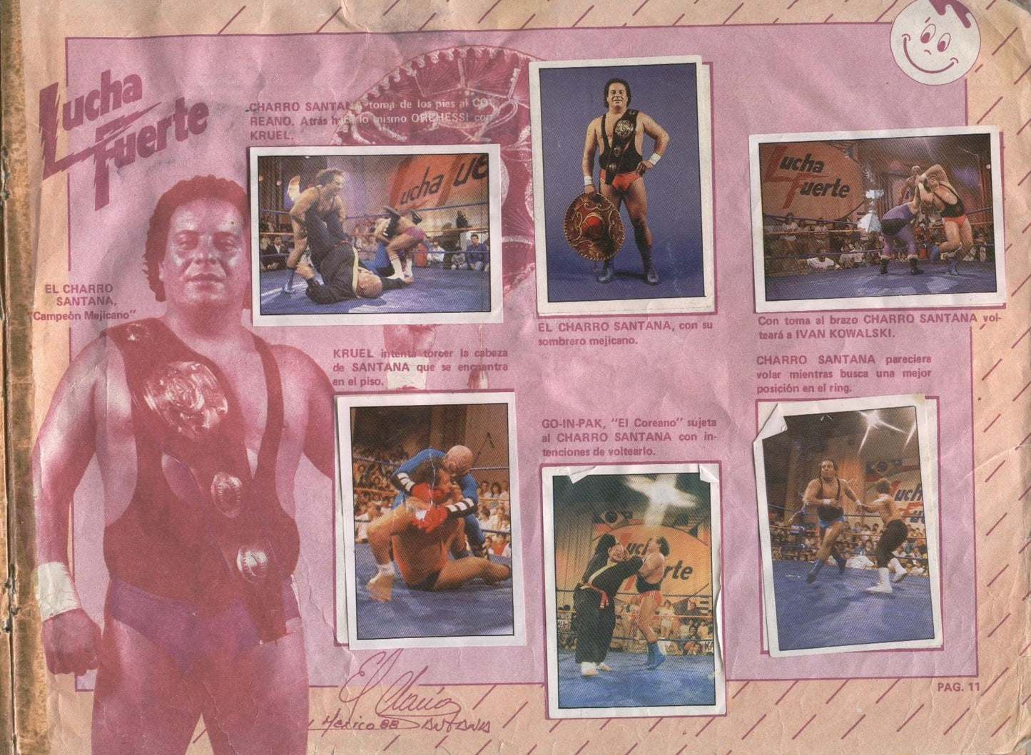 Lucha Fuerte Stickers Album From Argentina 1988 Stickers Album PW Catalog