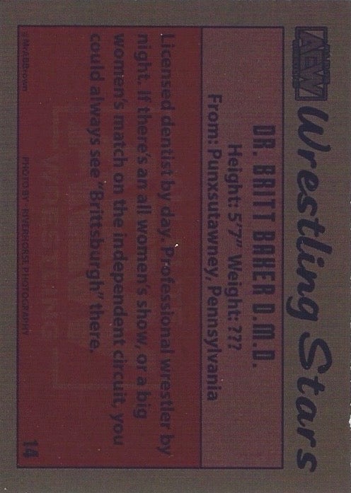 DR. Britt Baker D.M.D. trading card PW Catalog