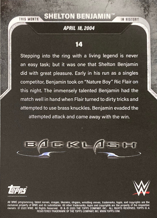 Backlash – April 18, 2004 Shelton Benjamin DEF. RIC Flair