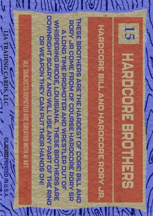 Hardcore Bill trading card PW Catalog