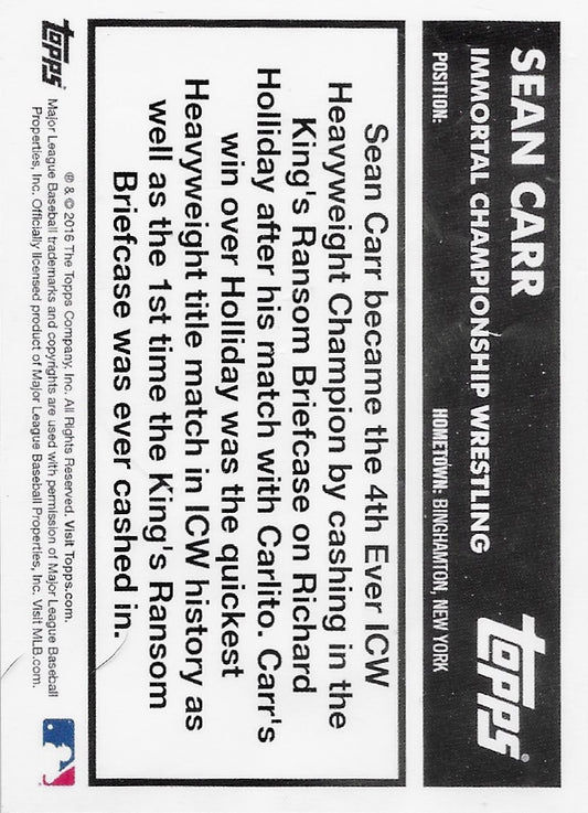Sean Carr trading card PW Catalog