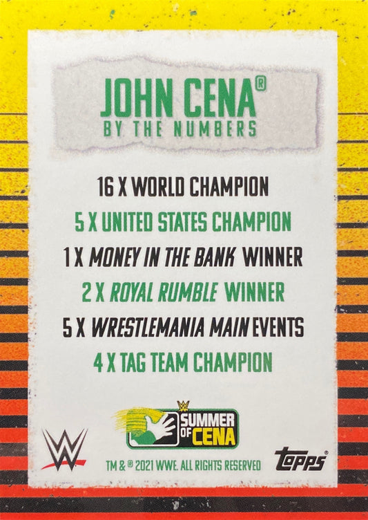 John Cena by the Numbers trading card PW Catalog