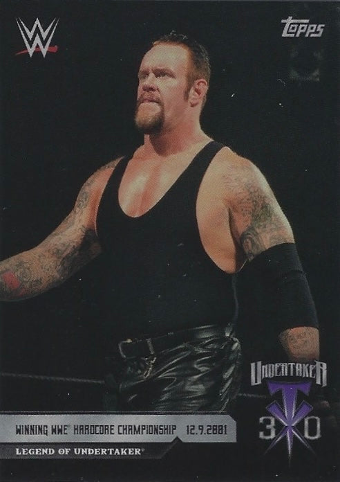 12.9.2001 – Winning WWE Hardcore Championship trading card PW Catalog