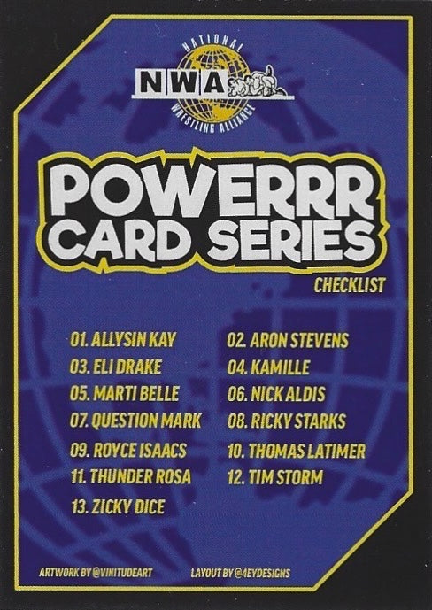 Checklist trading card PW Catalog