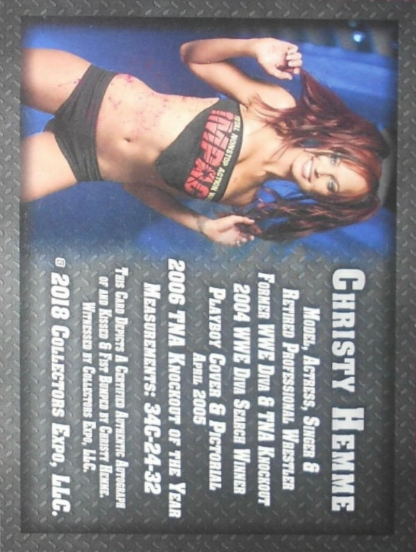 Christy Hemme trading card PW Catalog