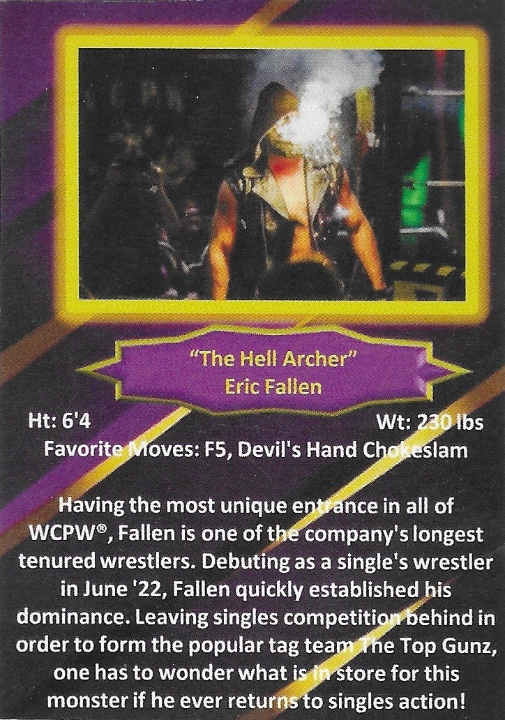 “The Hell Archer” Eric Fallen trading card PW Catalog