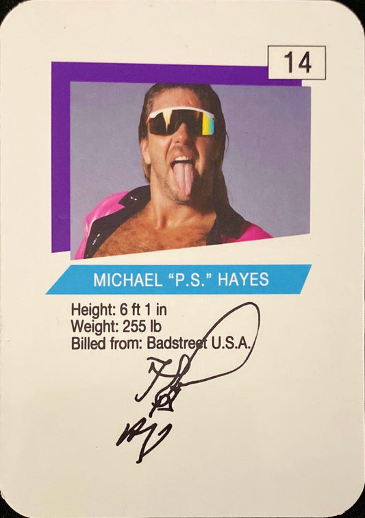 Michael “P.S.” Hayes trading card PW Catalog