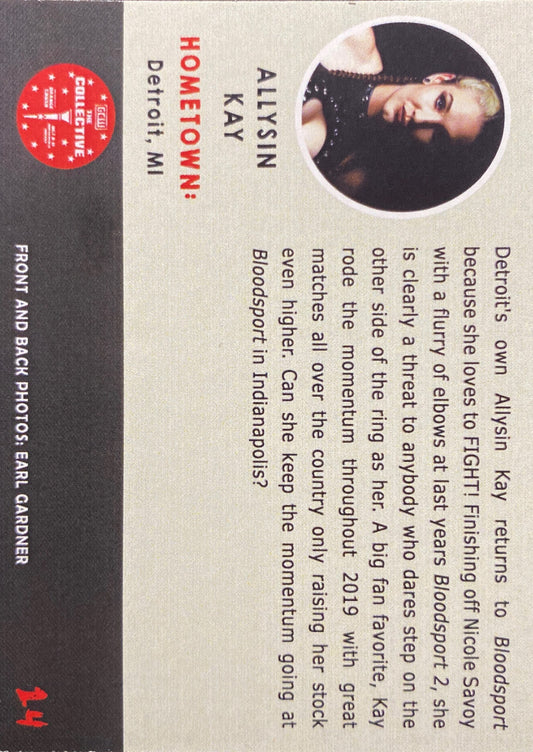 Allysin KAY trading card PW Catalog