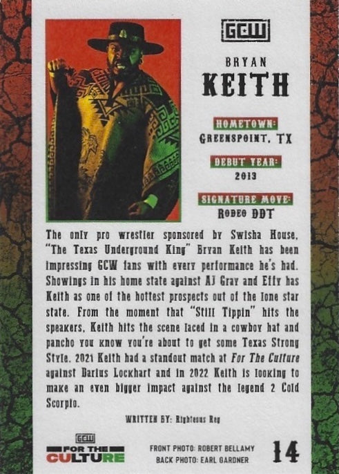 Bryan Keith trading card PW Catalog
