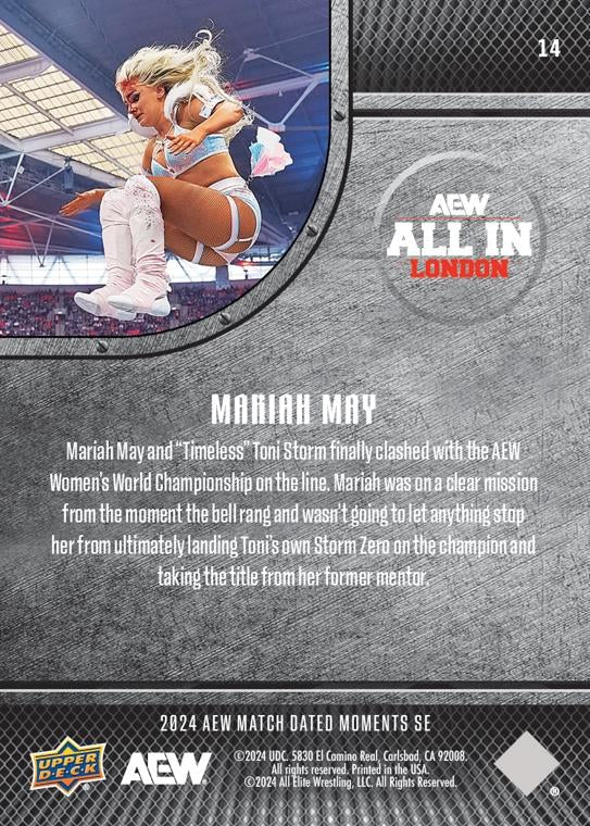 Mariah MAY – Mariah MAY Walks Out of Wembley Stadium AS AEW Women’s Champion After Defeating “Timeless” Toni Storm