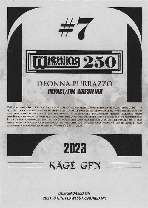 Deonna Purrazzo trading card PW Catalog