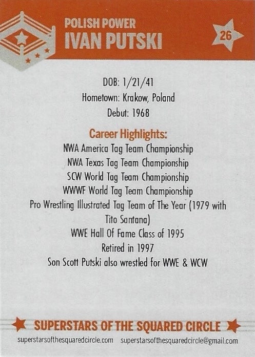 Polish Power Ivan Putski trading card PW Catalog