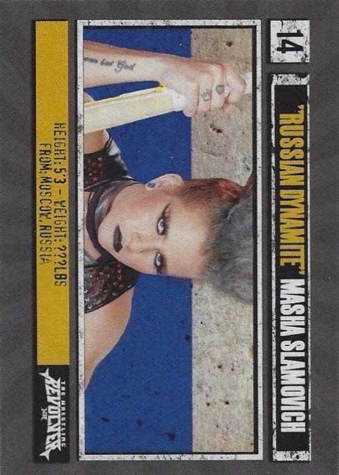 “Russian Dynamite” Masha Slamovish trading card PW Catalog
