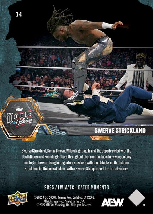 Swerve Strickland – Swerve Strickland Stomps With Thumbtacks on HIS Shoes to Get the Win in Anarchy in the Arena trading card PW Catalog