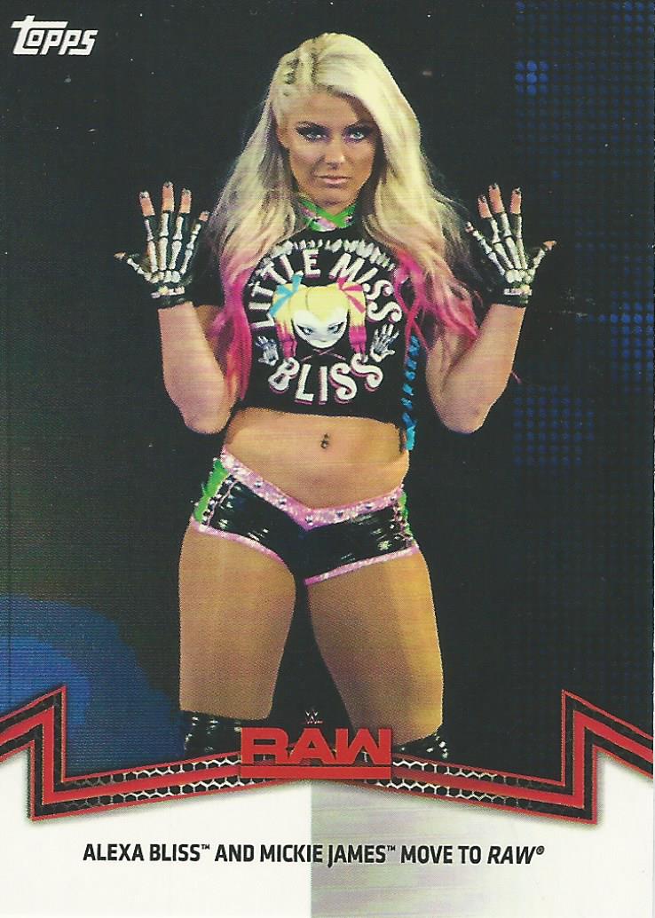WWE Topps Women Division 2018 Alexa Bliss RAW-10 trading card PW Catalog