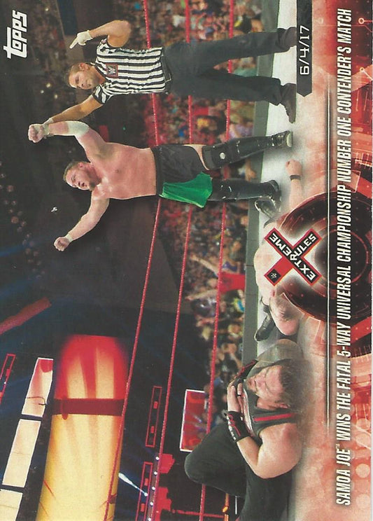 WWE Topps Road to Wrestlemania 2018 Samoa Joe #40