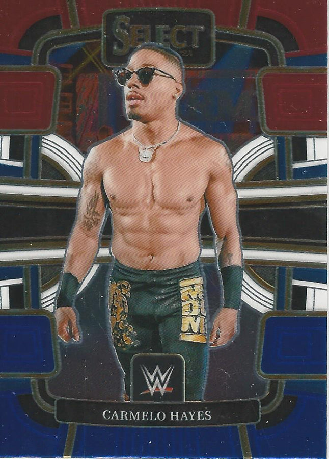 WWE Panini Select 2024 Blue/Silver/Red Carmelo Hayes #14