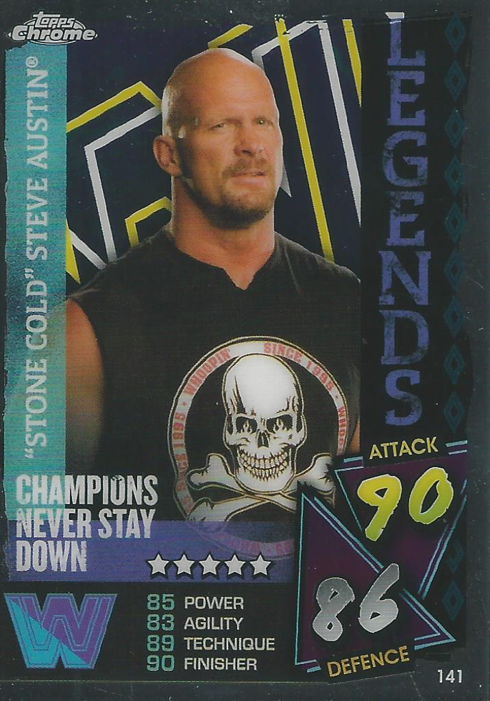 WWE Topps Slam Attax Chrome 2021 Stone Cold Steve Austin #141
