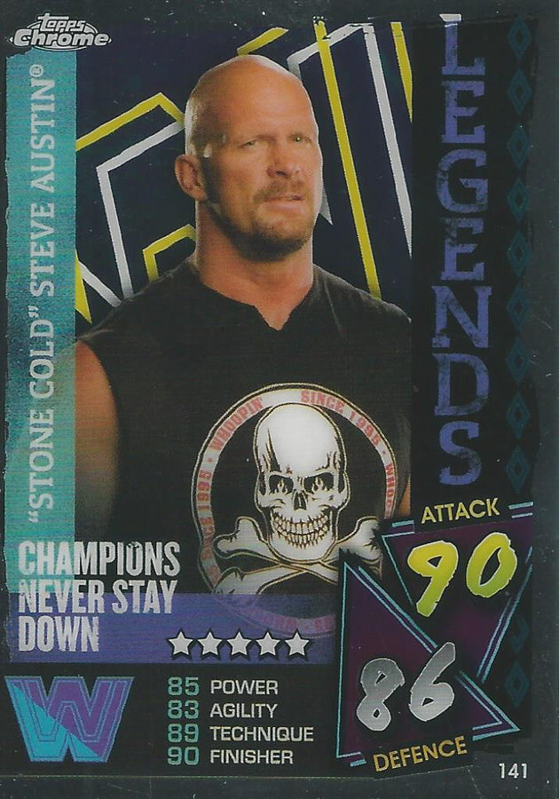 WWE Topps Slam Attax Chrome 2021 Stone Cold Steve Austin #141