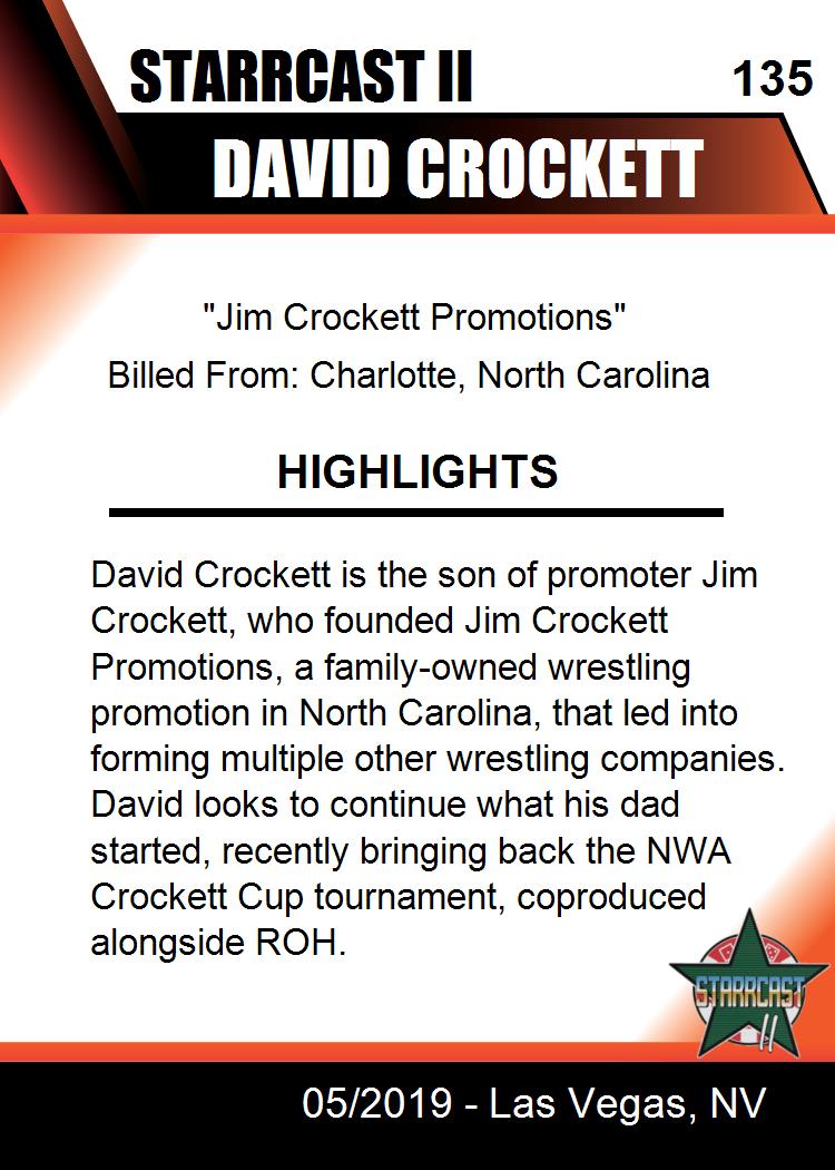 David Crockett trading card PW Catalog
