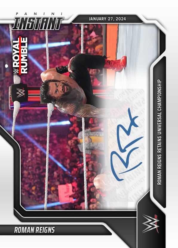 Roman Reigns – Roman Reigns Retains Universal Championship trading card PW Catalog