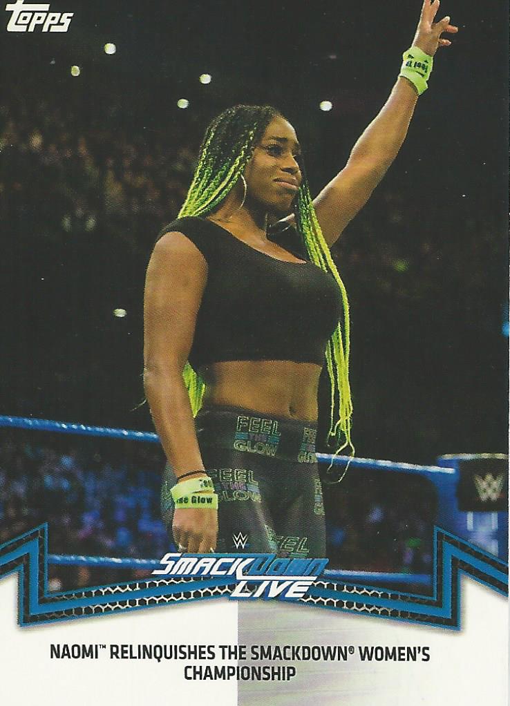 WWE Topps Women Division 2018 Naomi SDL-3 trading card PW Catalog