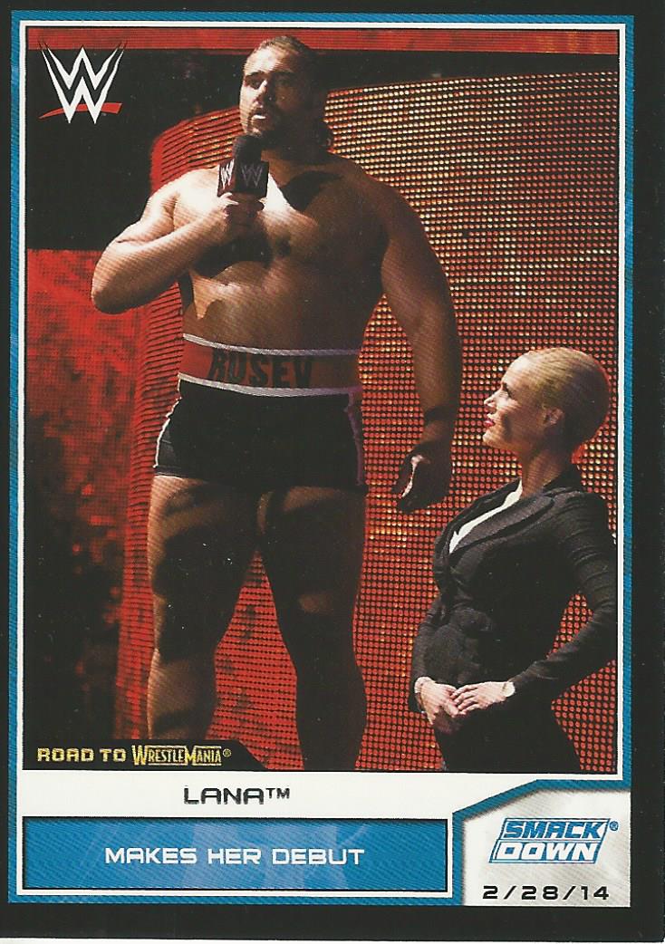 WWE Topps Road to Wrestlemania 2014 Rusev and Lana #83