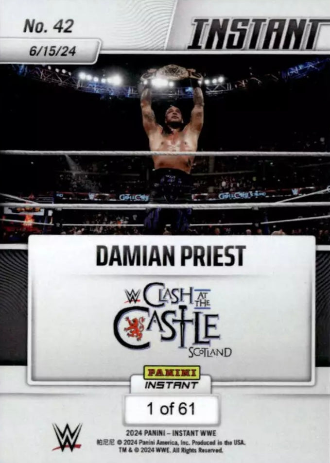 Damian Priest – Damian Priest Retains the World Heavyweight Championship trading card PW Catalog