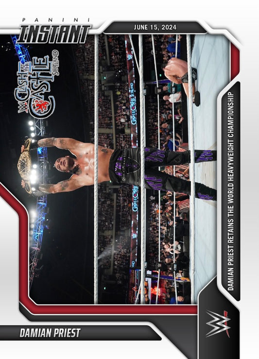 Damian Priest – Damian Priest Retains the World Heavyweight Championship trading card PW Catalog