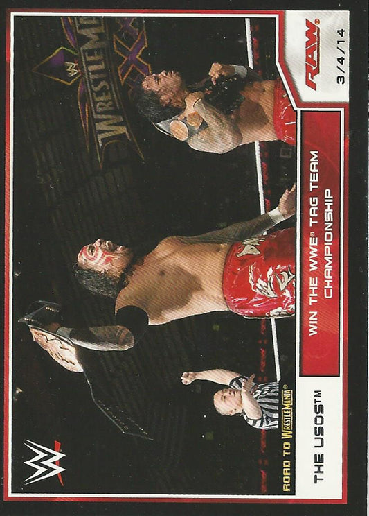 WWE Topps Road to Wrestlemania 2014 The Usos #84
