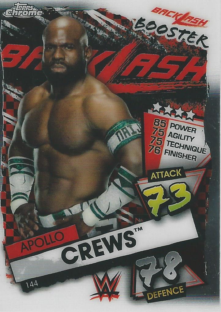 WWE Topps Slam Attax Chrome 2021 Apollo Crews #144