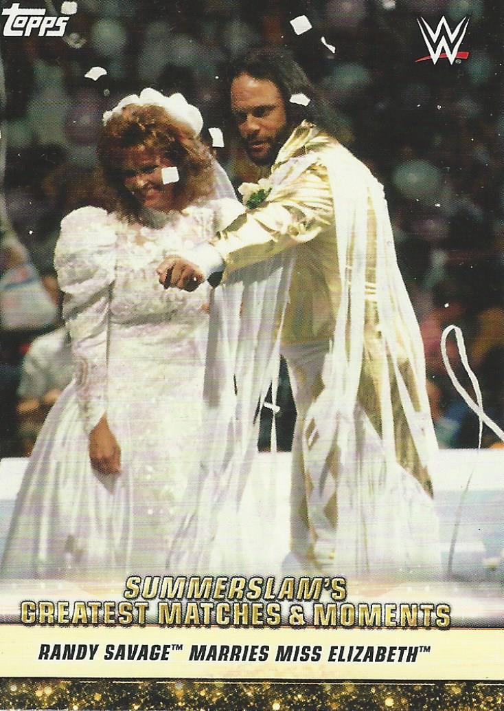 WWE Topps Summerslam 2019 Macho Man and Miss Elizabeth GM-5 trading card PW Catalog