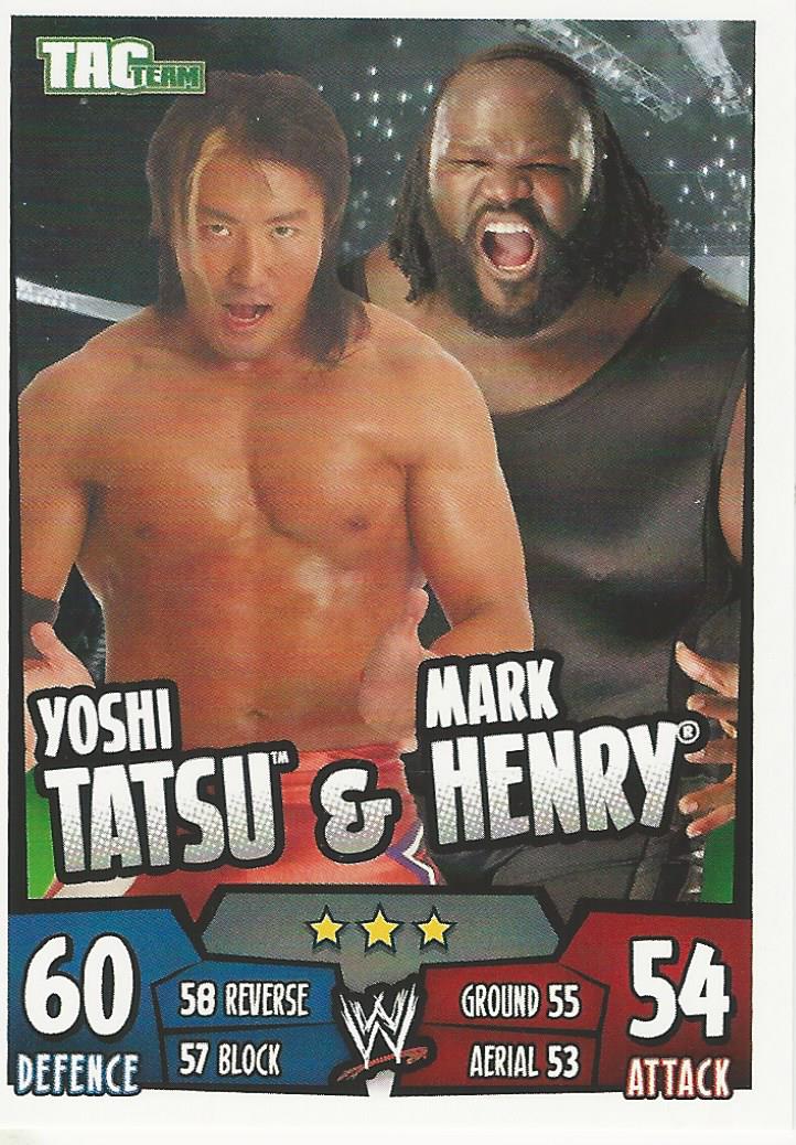 WWE Topps Slam Attax Rumble 2011 Yoshi Tatsu and Mark Henry #144