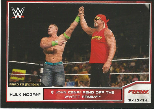 WWE Topps Road to WrestleMania 2014 Hulk Hogan and John Cena #86
