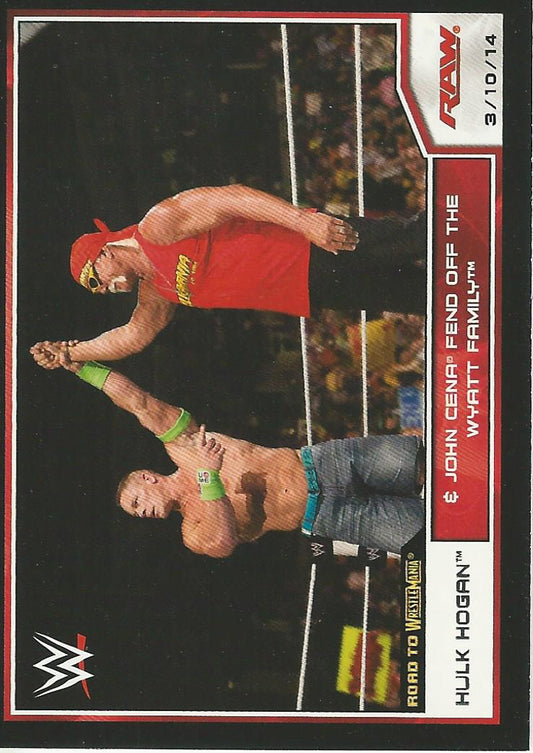 WWE Topps Road to Wrestlemania 2014 Hulk Hogan and John Cena #86