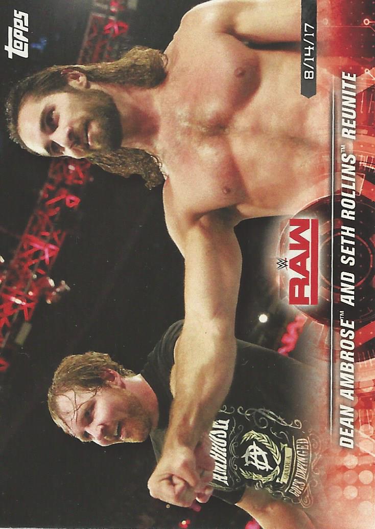 WWE Topps Road to Wrestlemania 2018 Dean Ambrose and Seth Rollins #46