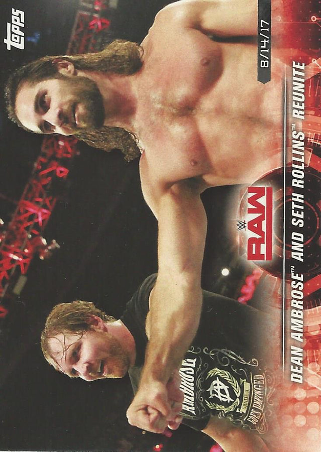 WWE Topps Road to Wrestlemania 2018 Dean Ambrose and Seth Rollins #46