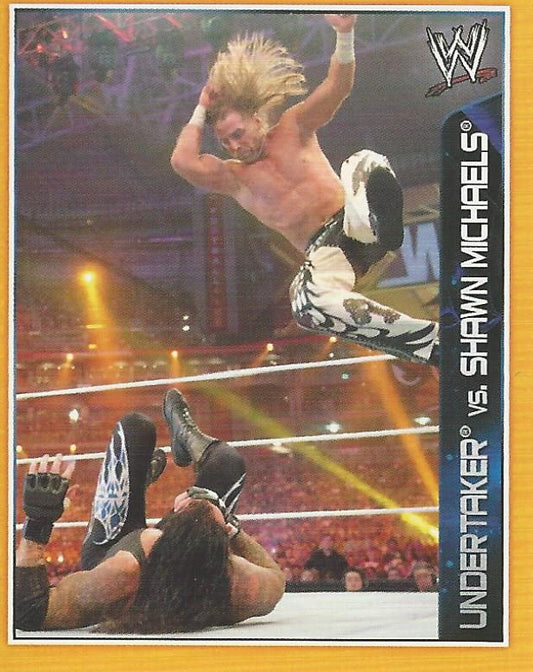 WWE Topps A-Z Sticker Collection 2014 Shawn Michaels vs. Undertaker #147