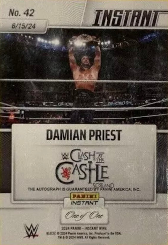 Damian Priest – Damian Priest Retains the World Heavyweight Championship trading card PW Catalog