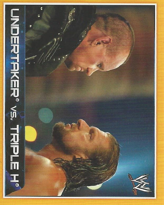 WWE Topps A-Z Sticker Collection 2014 Undertaker vs Triple H #148