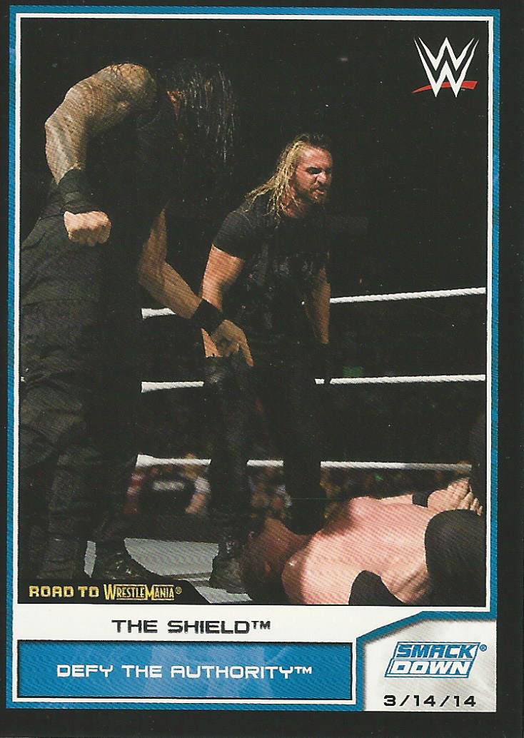 WWE Topps Road to Wrestlemania 2014 Seth Rollins and Roman Reigns #88