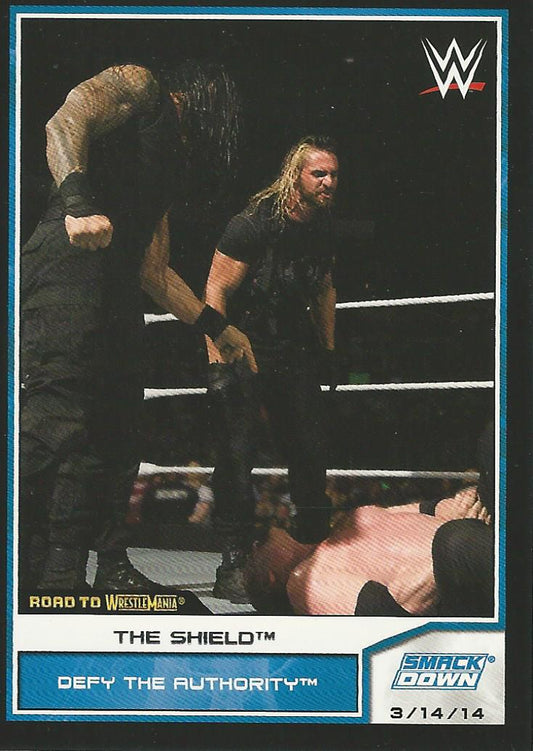 WWE Topps Road to Wrestlemania 2014 Seth Rollins and Roman Reigns #88