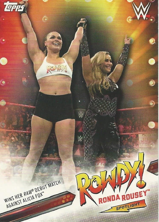 WWE Topps Raw 2019 Ronda Rousey 18 of 40 trading card PW Catalog
