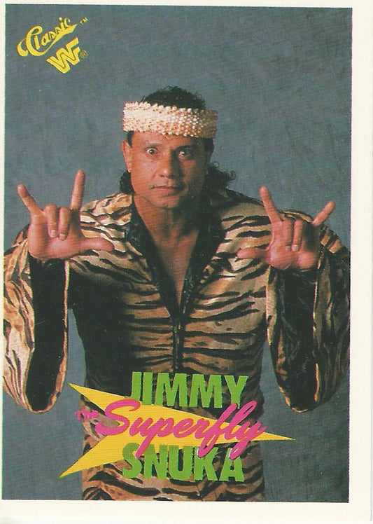 WWF Classic Trading Cards 1990 Jimmy Snuka No.14 trading card PW Catalog