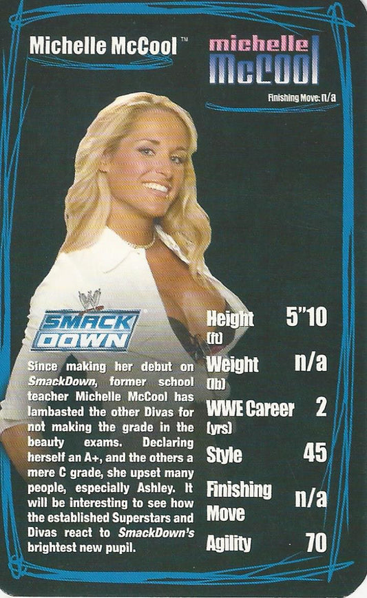 WWE Top Trumps 2006 Superstars 2 Michelle McCool trading card PW Catalog